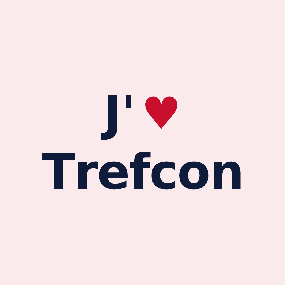 Magnet personnalisé Trefcon — design J'aime Trefcon