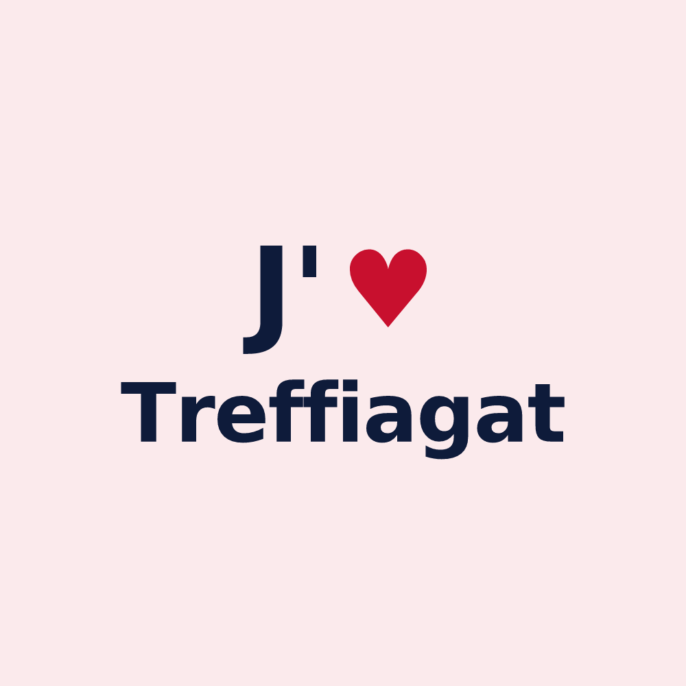 Magnet personnalisé Treffiagat — design J'aime Treffiagat