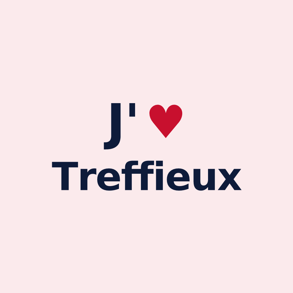 Magnet personnalisé Treffieux — design J'aime Treffieux