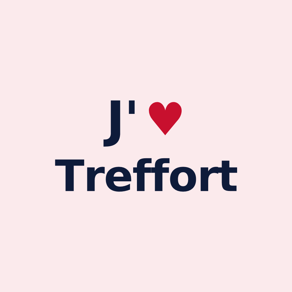 Magnet personnalisé Treffort — design J'aime Treffort