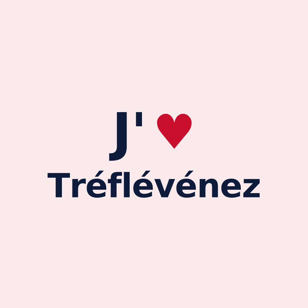 Magnet personnalisé Tréflévénez — design J'aime Tréflévénez