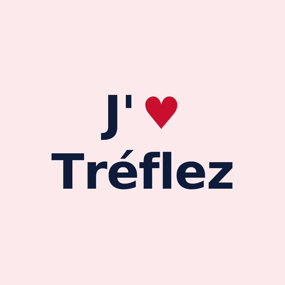Magnet personnalisé Tréflez — design J'aime Tréflez
