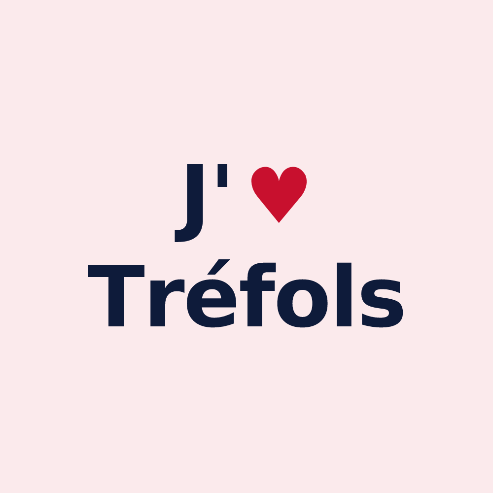 Magnet personnalisé Tréfols — design J'aime Tréfols