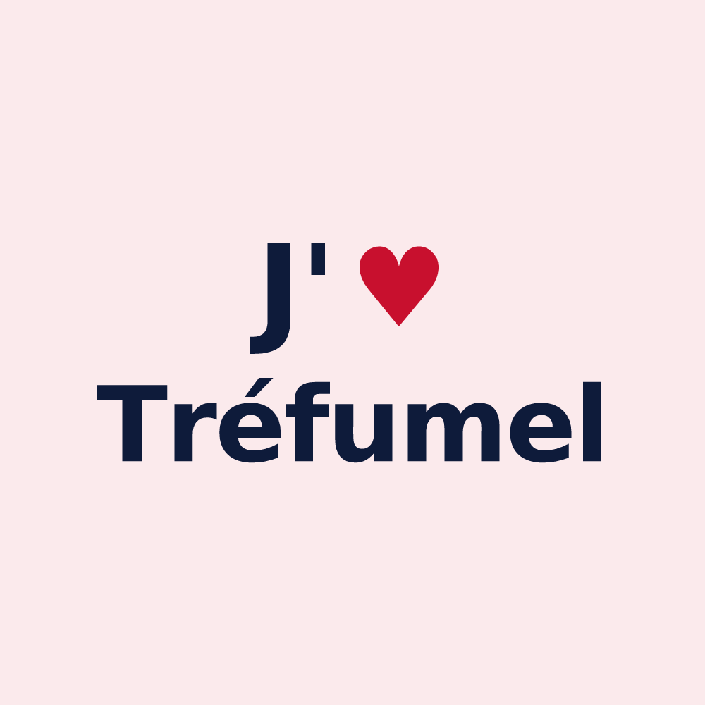 Magnet personnalisé Tréfumel — design J'aime Tréfumel
