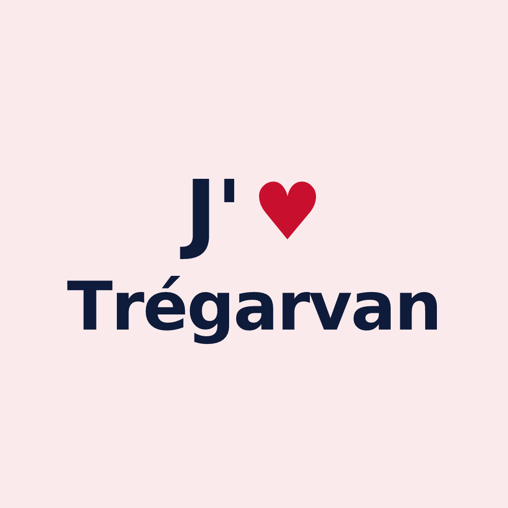Magnet personnalisé Trégarvan — design J'aime Trégarvan