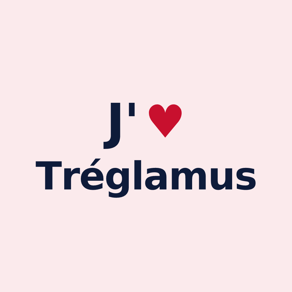 Magnet personnalisé Tréglamus — design J'aime Tréglamus