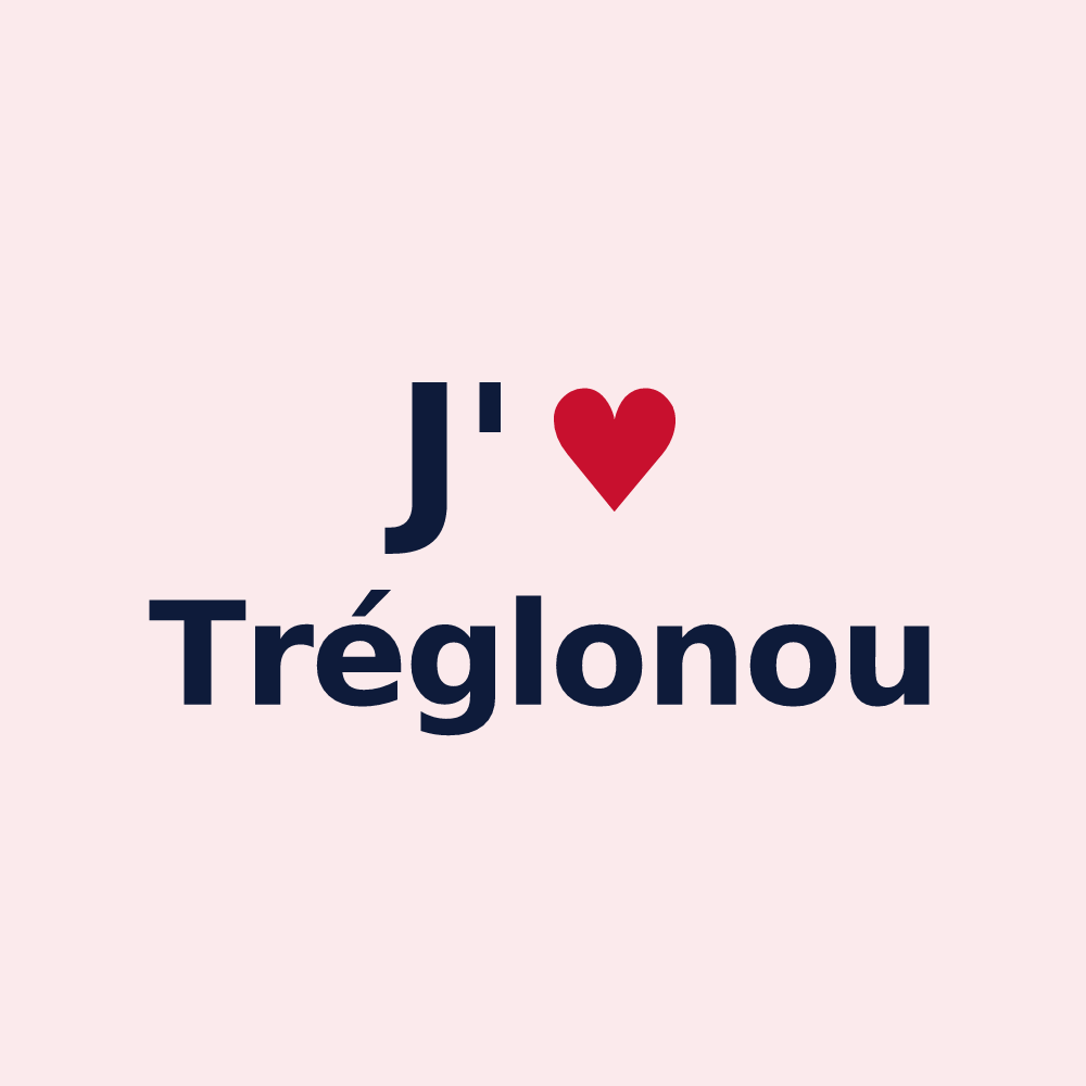 Magnet personnalisé Tréglonou — design J'aime Tréglonou