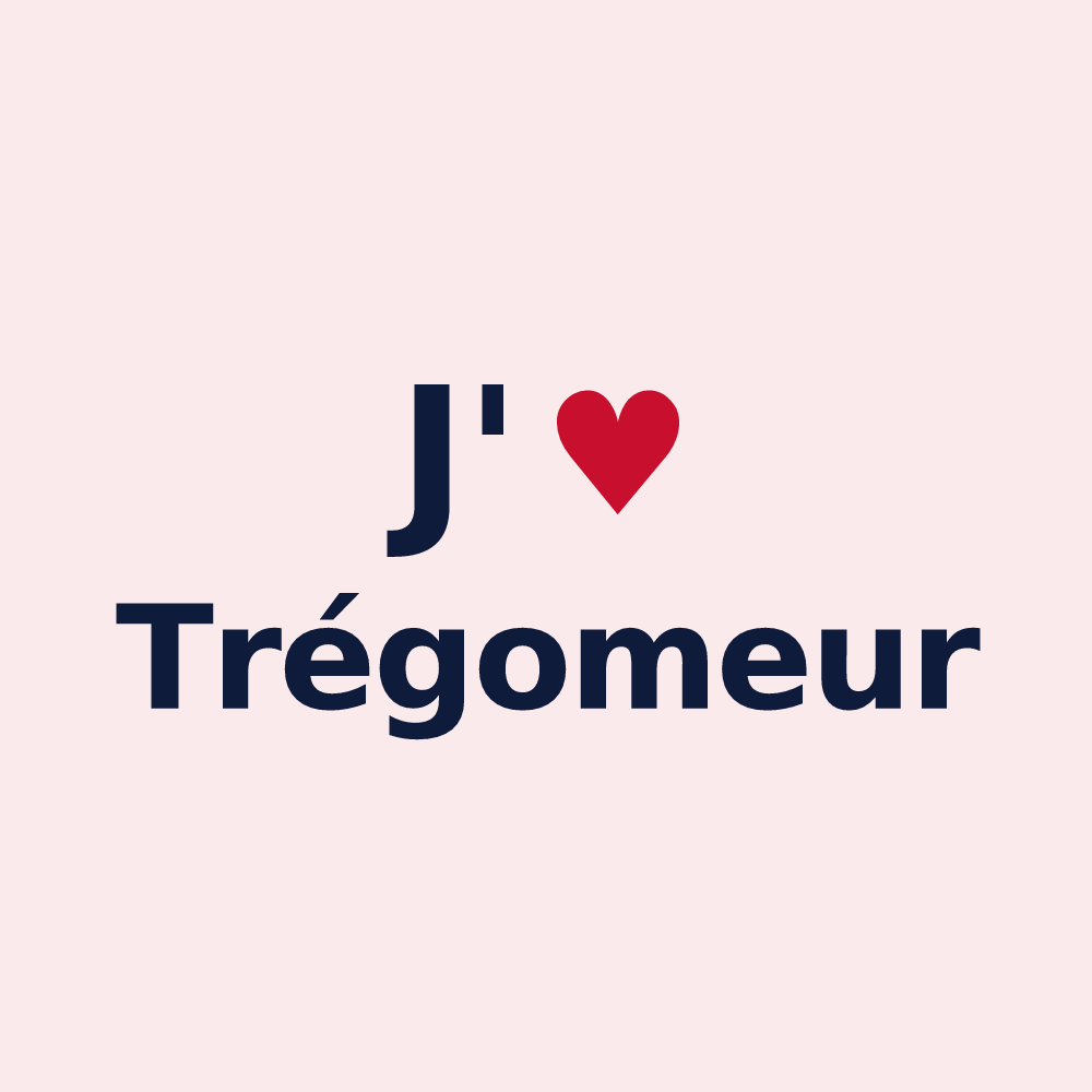 Magnet personnalisé Trégomeur — design J'aime Trégomeur