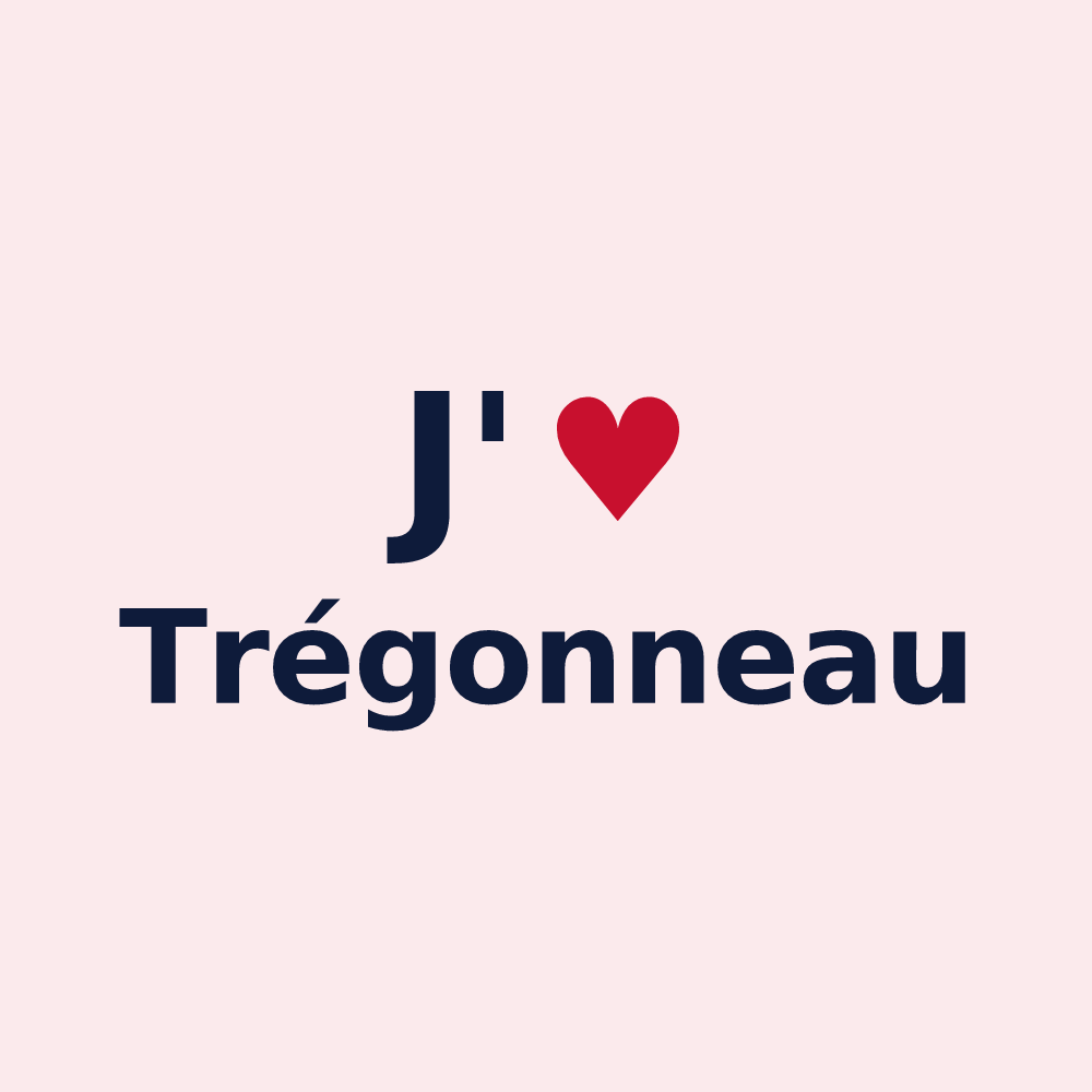Magnet personnalisé Trégonneau — design J'aime Trégonneau