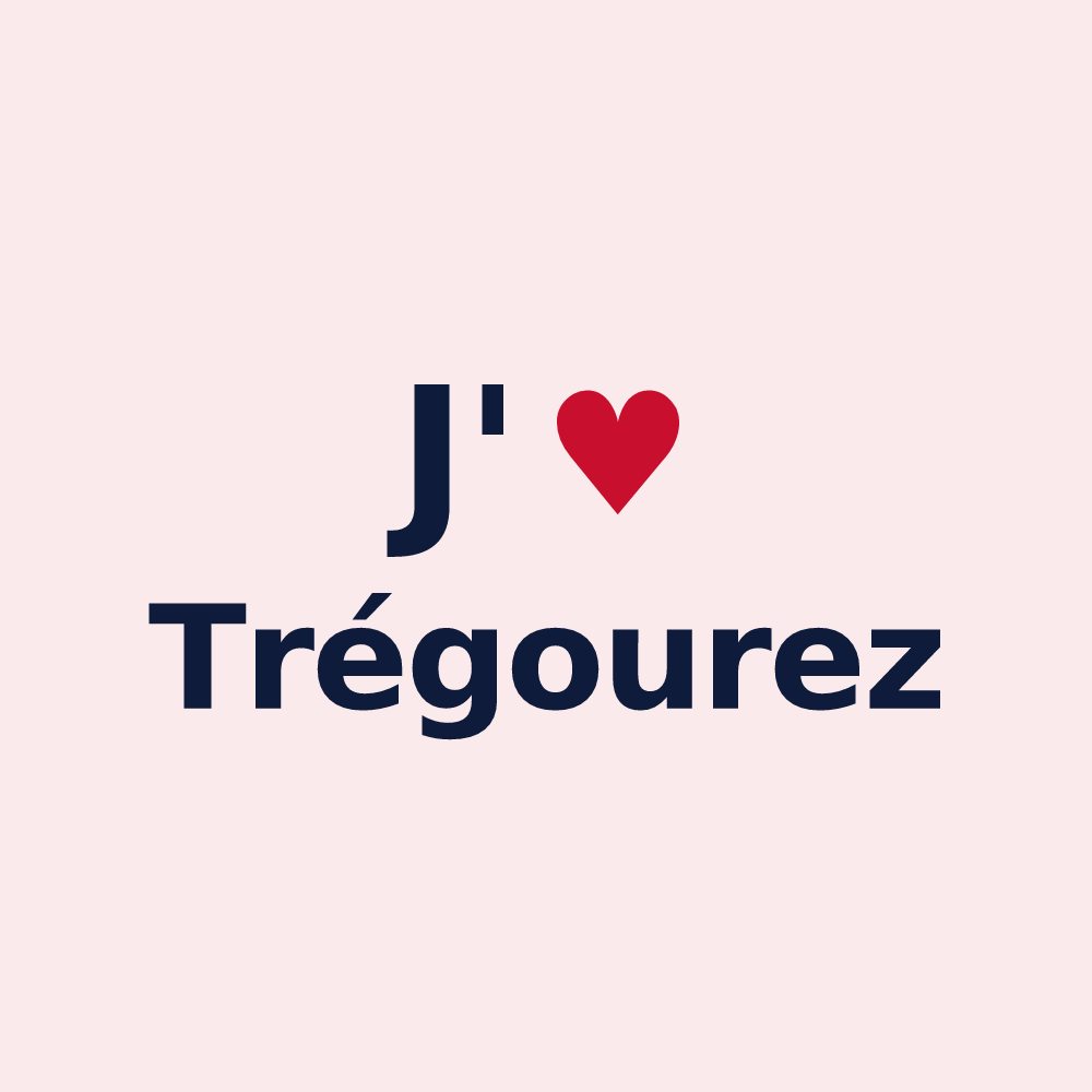 Magnet personnalisé Trégourez — design J'aime Trégourez