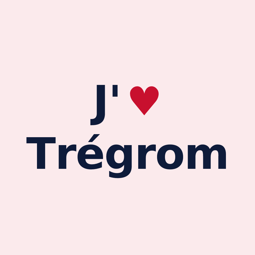 Magnet personnalisé Trégrom — design J'aime Trégrom