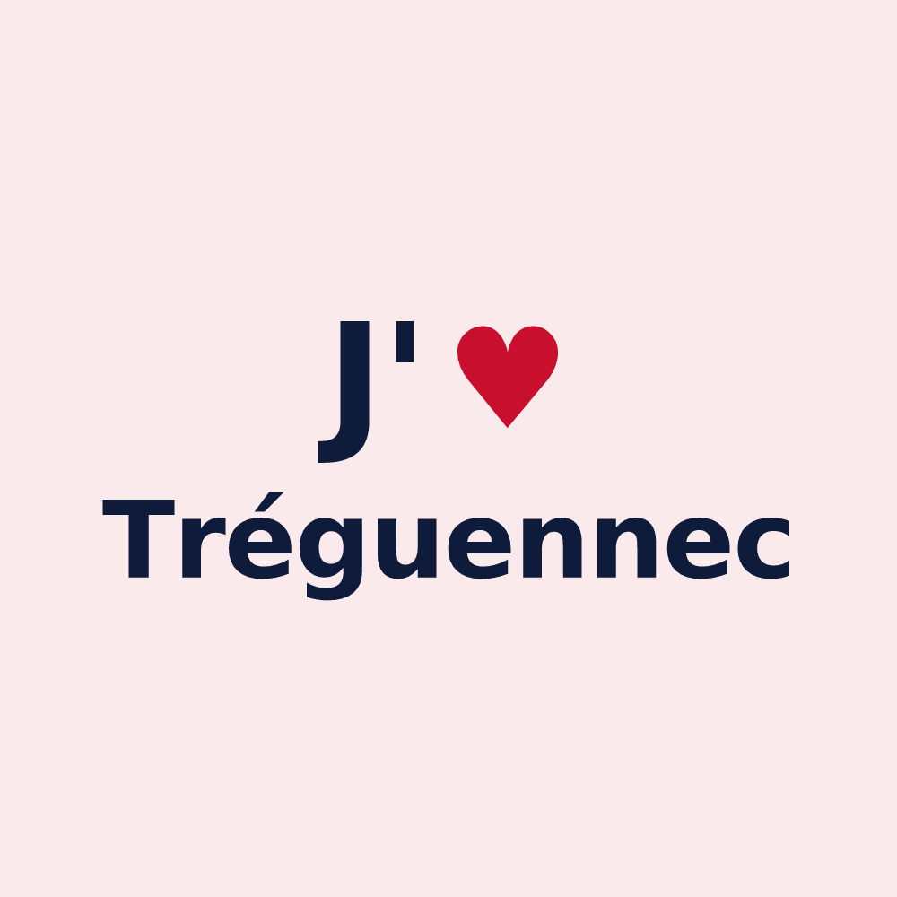 Magnet personnalisé Tréguennec — design « J'aime Tréguennec » imprimé sur le magnet