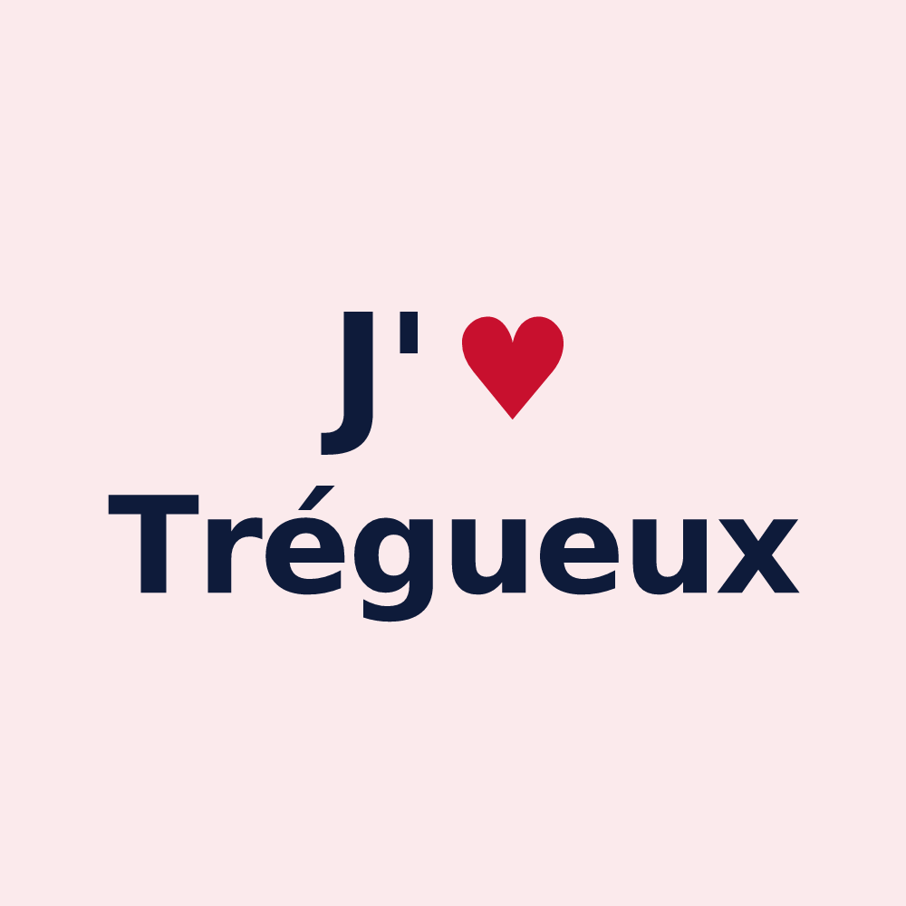 Magnet personnalisé Trégueux — design J'aime Trégueux