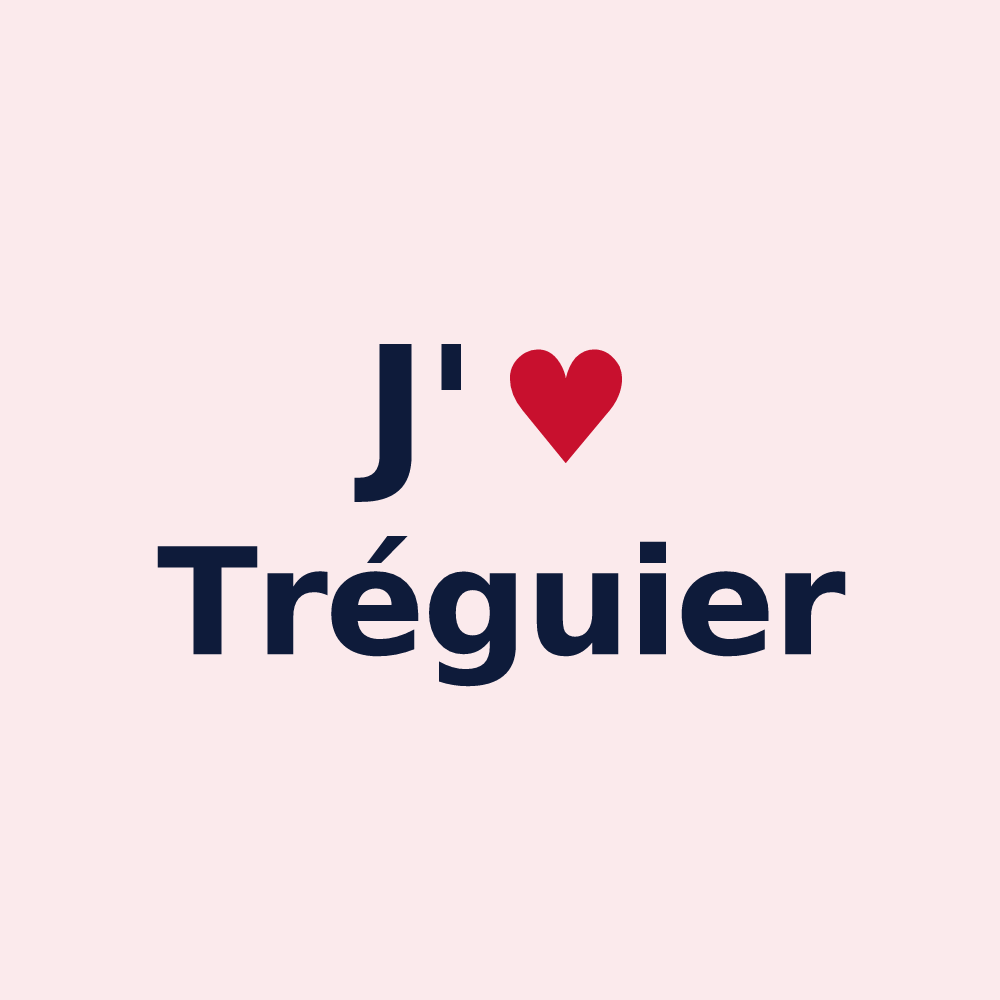Magnet personnalisé Tréguier — design J'aime Tréguier