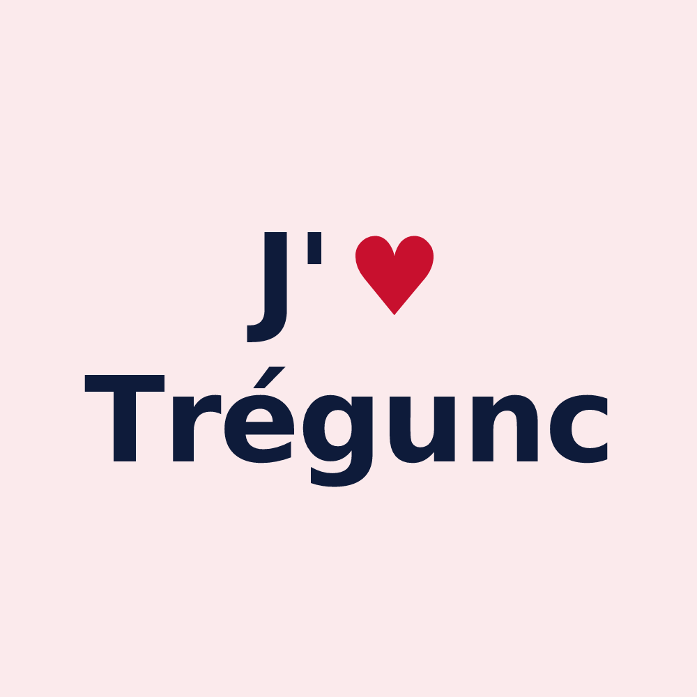 Magnet personnalisé Trégunc — design J'aime Trégunc