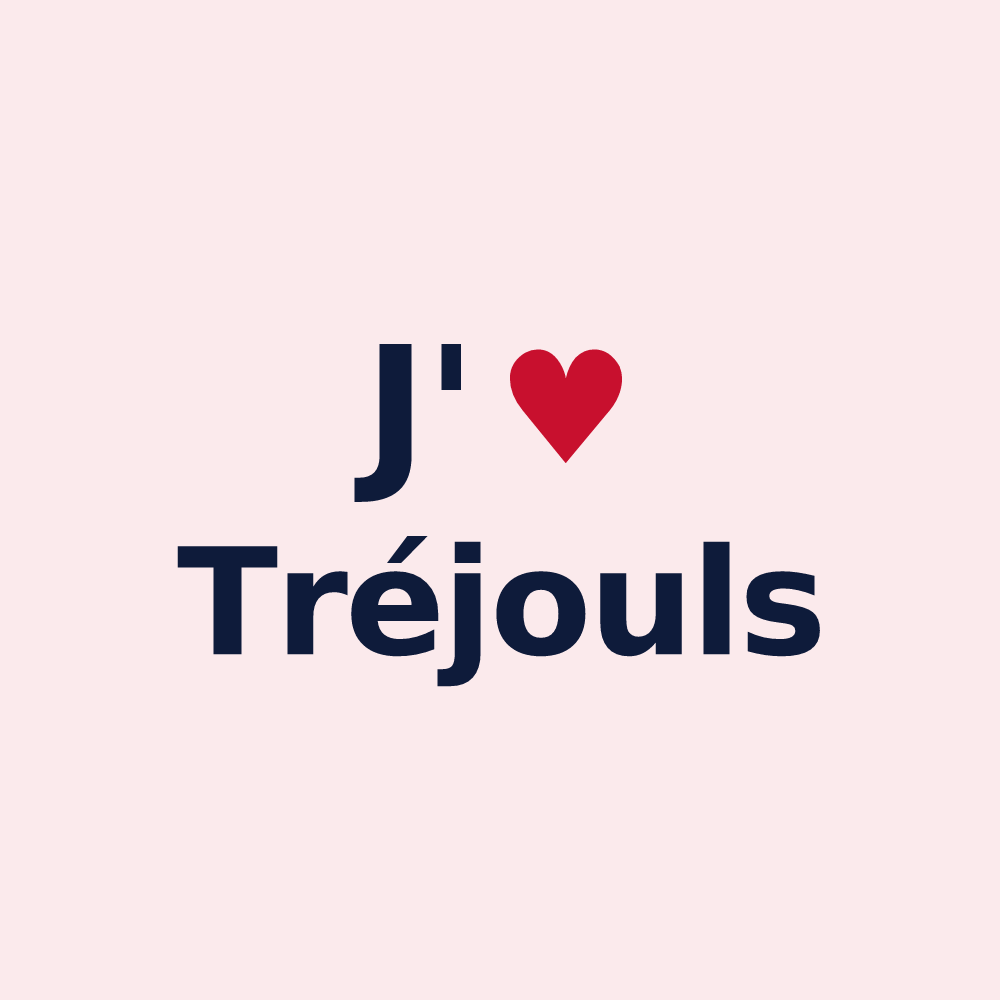 Magnet personnalisé Tréjouls — design J'aime Tréjouls