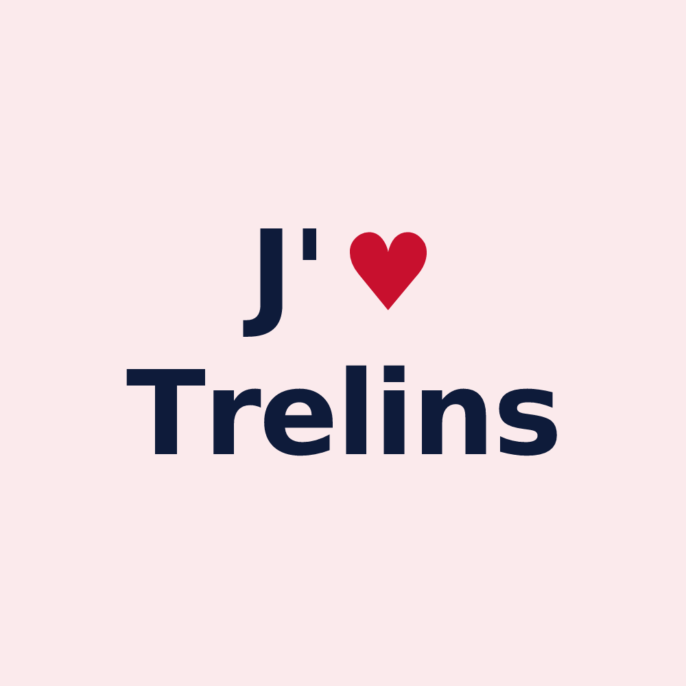 Magnet personnalisé Trelins — design J'aime Trelins