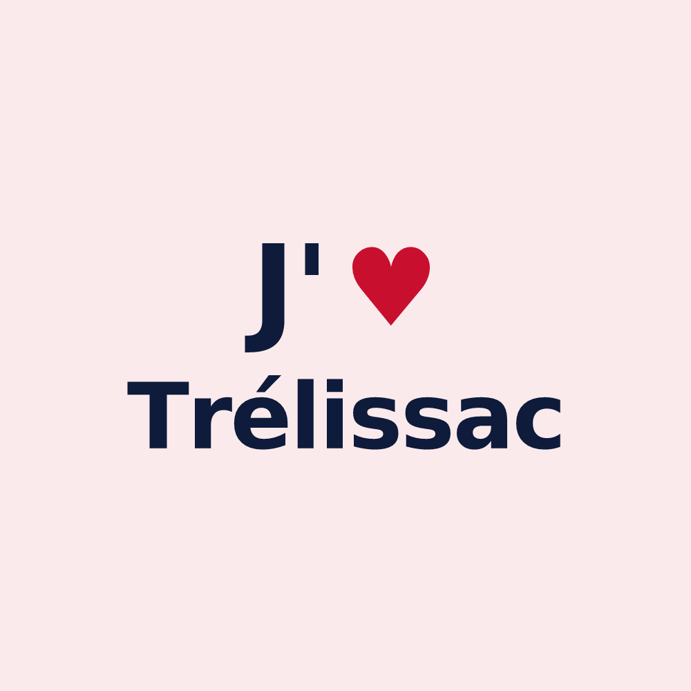 Magnet personnalisé Trélissac — design J'aime Trélissac