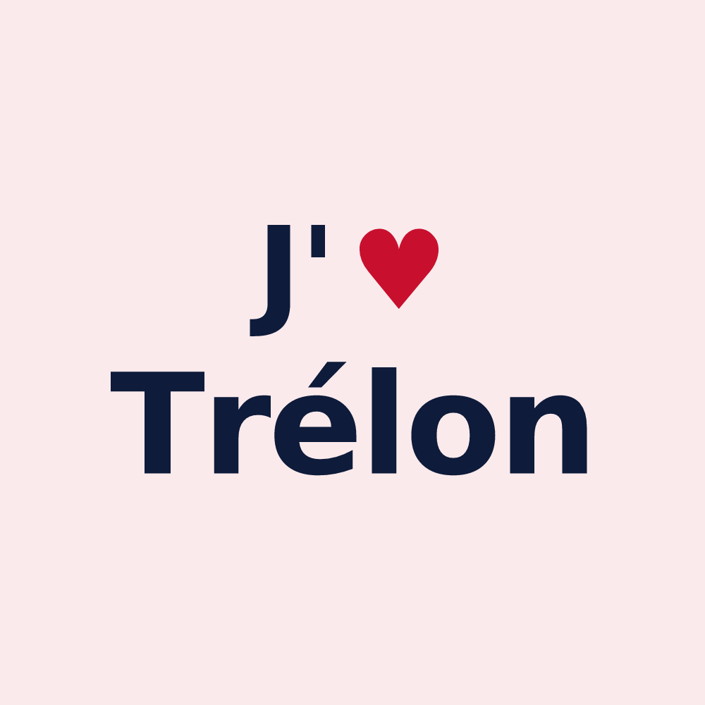 Magnet personnalisé Trélon — design J'aime Trélon