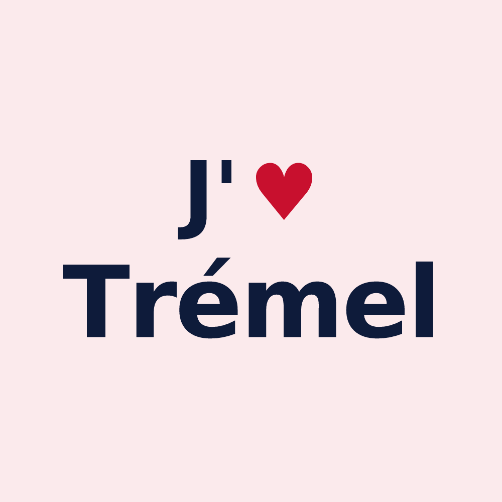 Magnet personnalisé Trémel — design J'aime Trémel