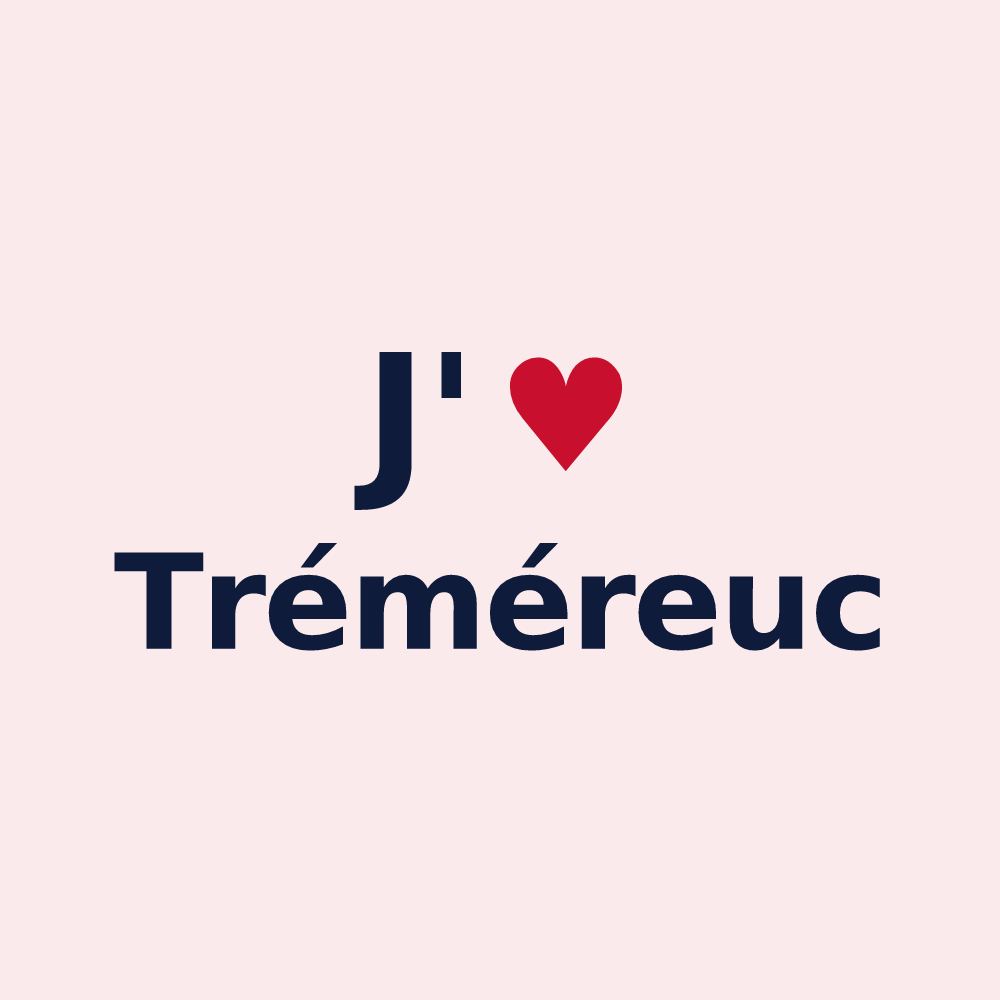 Magnet personnalisé Tréméreuc — design J'aime Tréméreuc