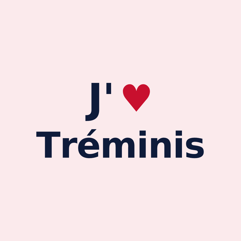 Magnet personnalisé Tréminis — design J'aime Tréminis