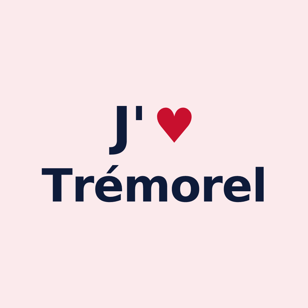 Magnet personnalisé Trémorel — design J'aime Trémorel