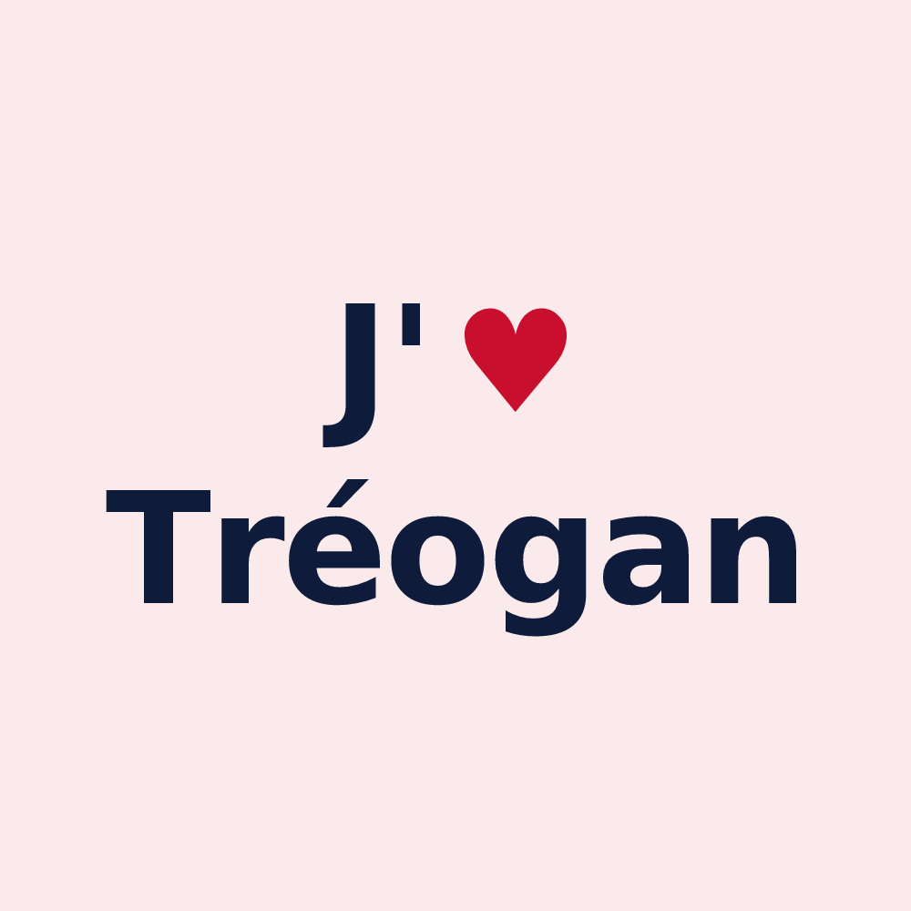 Magnet personnalisé Tréogan — design J'aime Tréogan