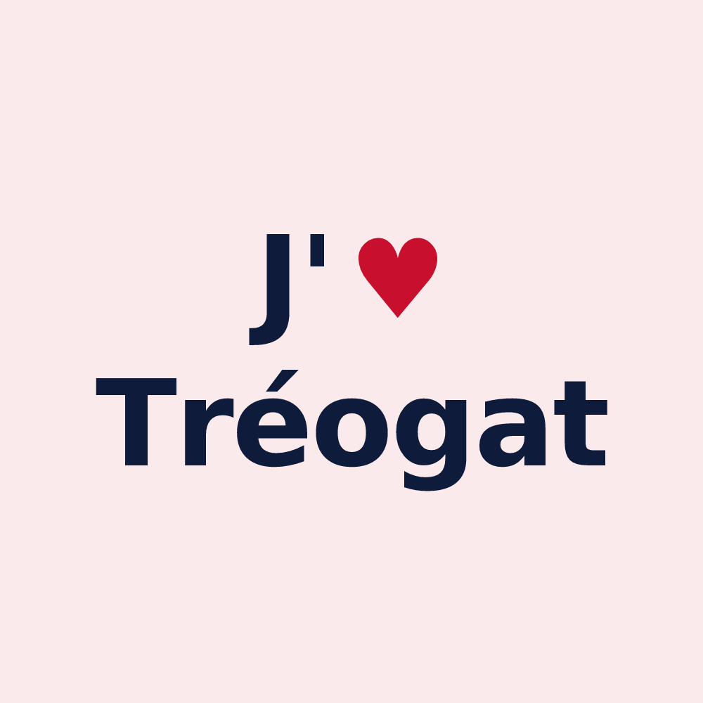 Magnet personnalisé Tréogat — design J'aime Tréogat