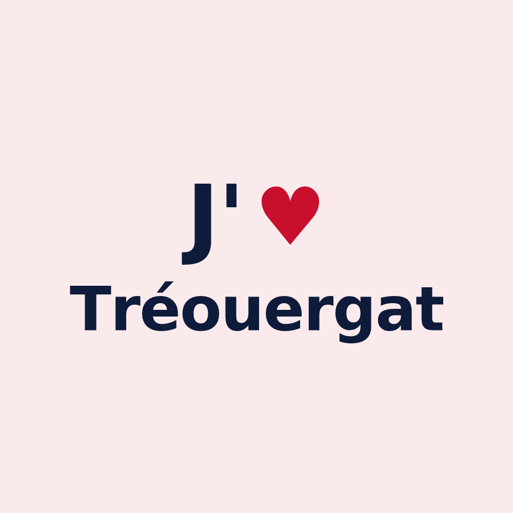 Magnet personnalisé Tréouergat — design J'aime Tréouergat