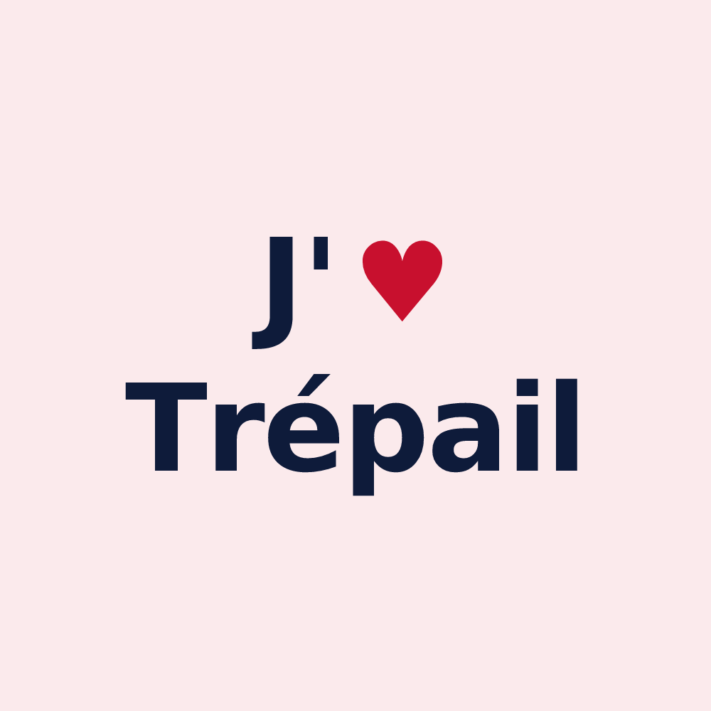 Magnet personnalisé Trépail — design J'aime Trépail