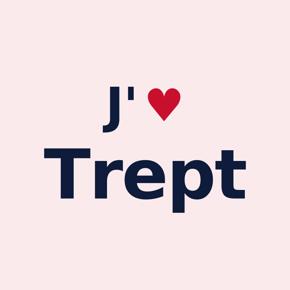 Magnet personnalisé Trept — design J'aime Trept