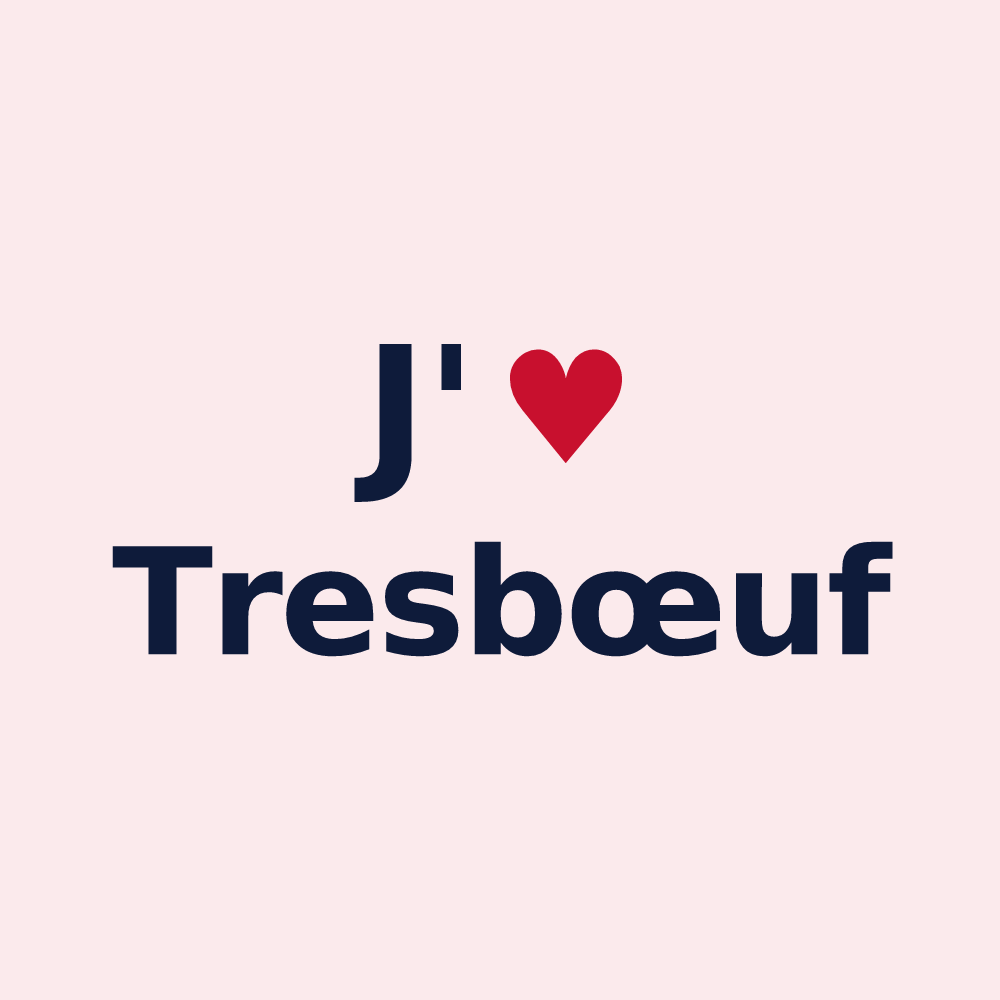 Magnet personnalisé Tresbœuf — design J'aime Tresbœuf