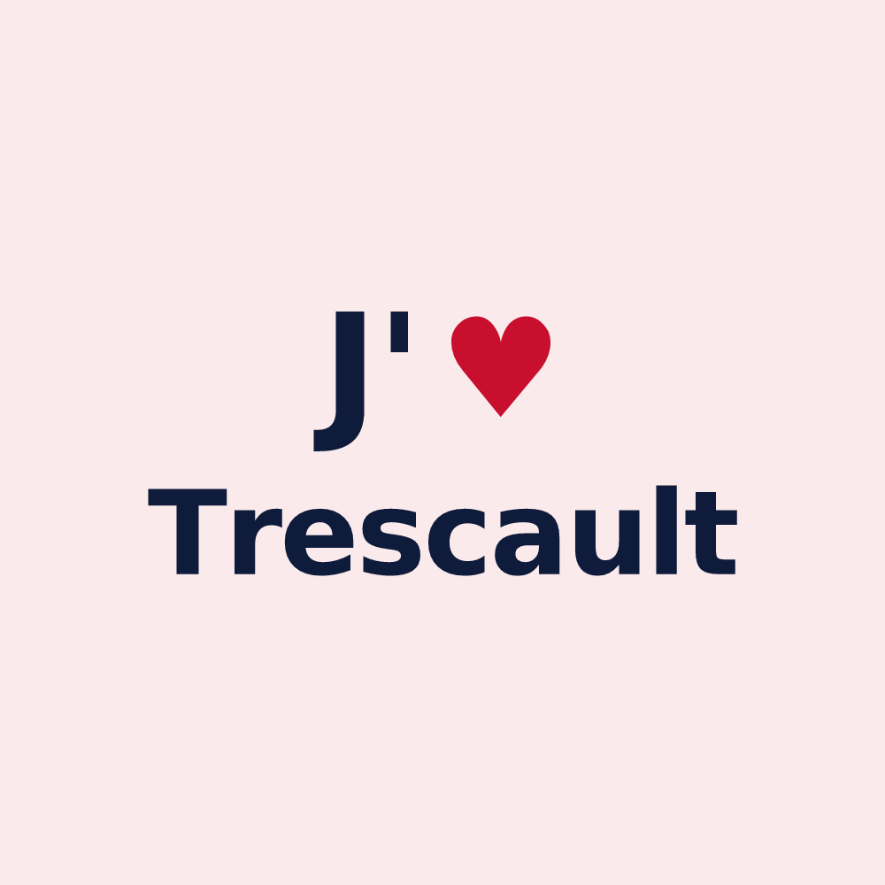 Magnet personnalisé Trescault — design J'aime Trescault