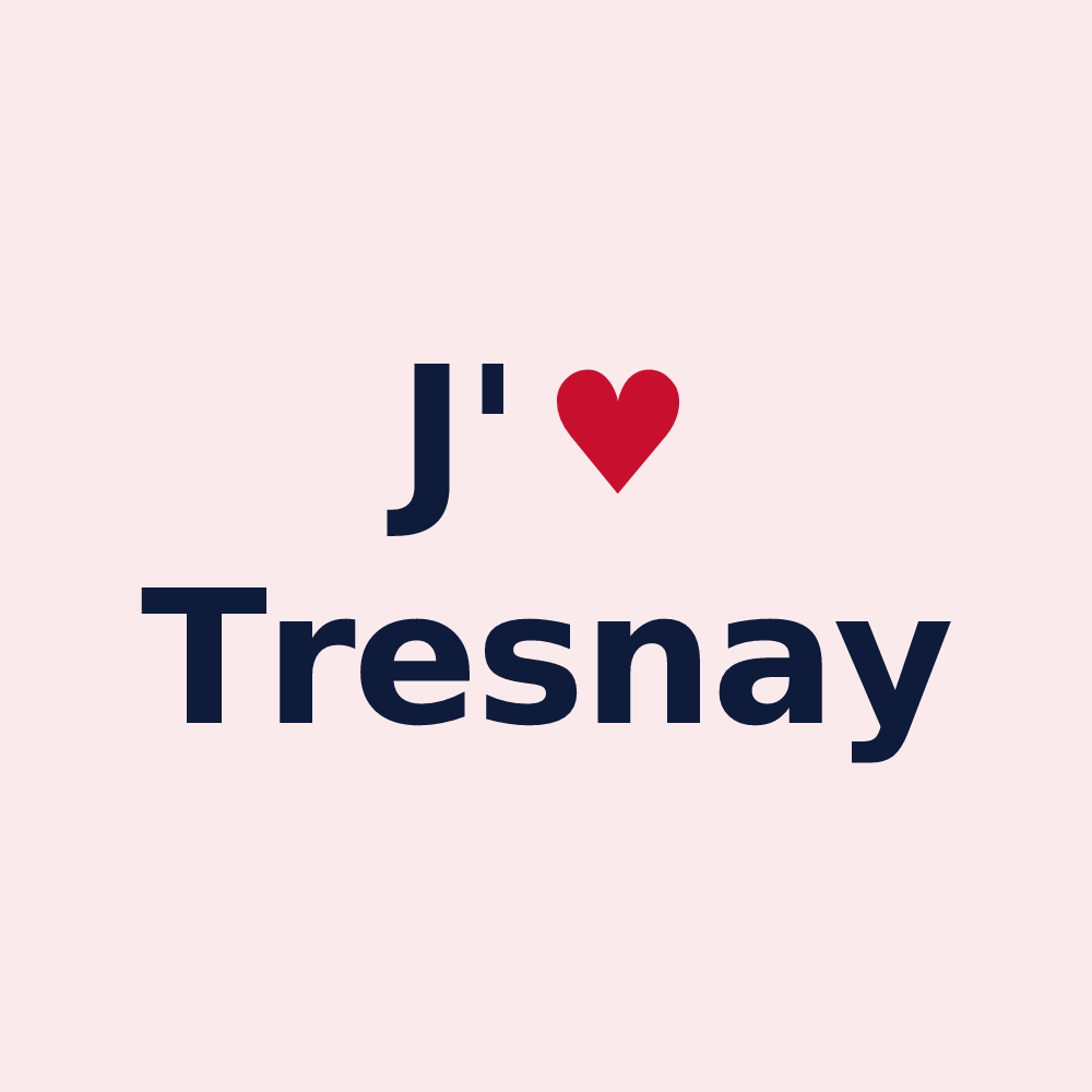 Magnet personnalisé Tresnay — design J'aime Tresnay