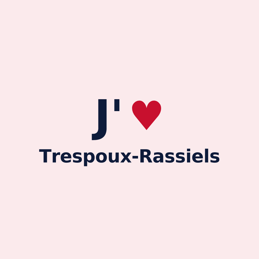Magnet personnalisé Trespoux-Rassiels — design « J'aime Trespoux-Rassiels » imprimé sur le magnet