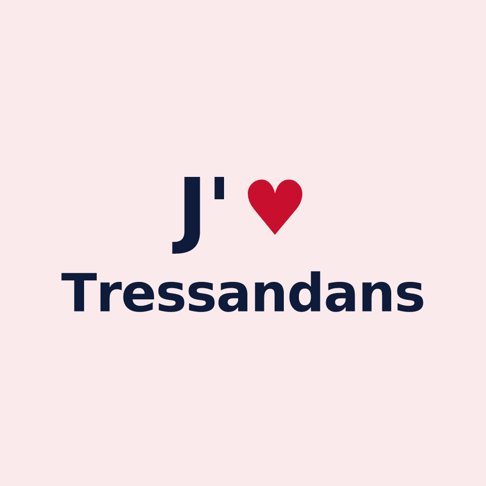 Magnet personnalisé Tressandans — design J'aime Tressandans
