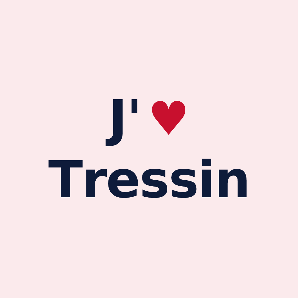 Magnet personnalisé Tressin — design J'aime Tressin