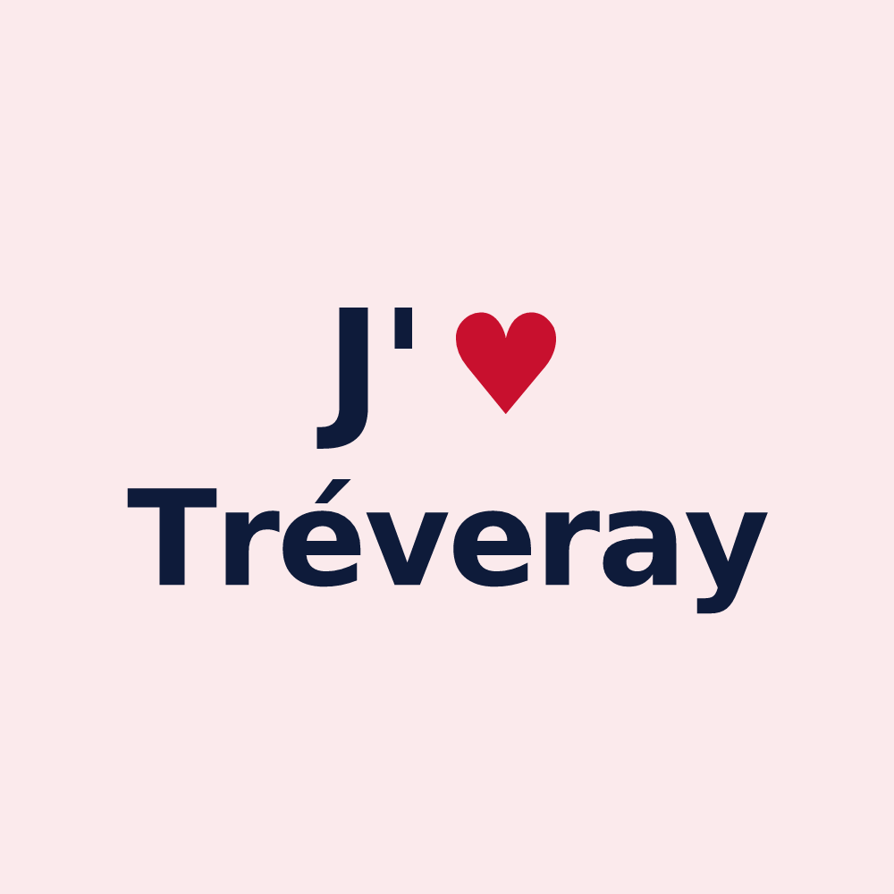 Magnet personnalisé Tréveray — design J'aime Tréveray