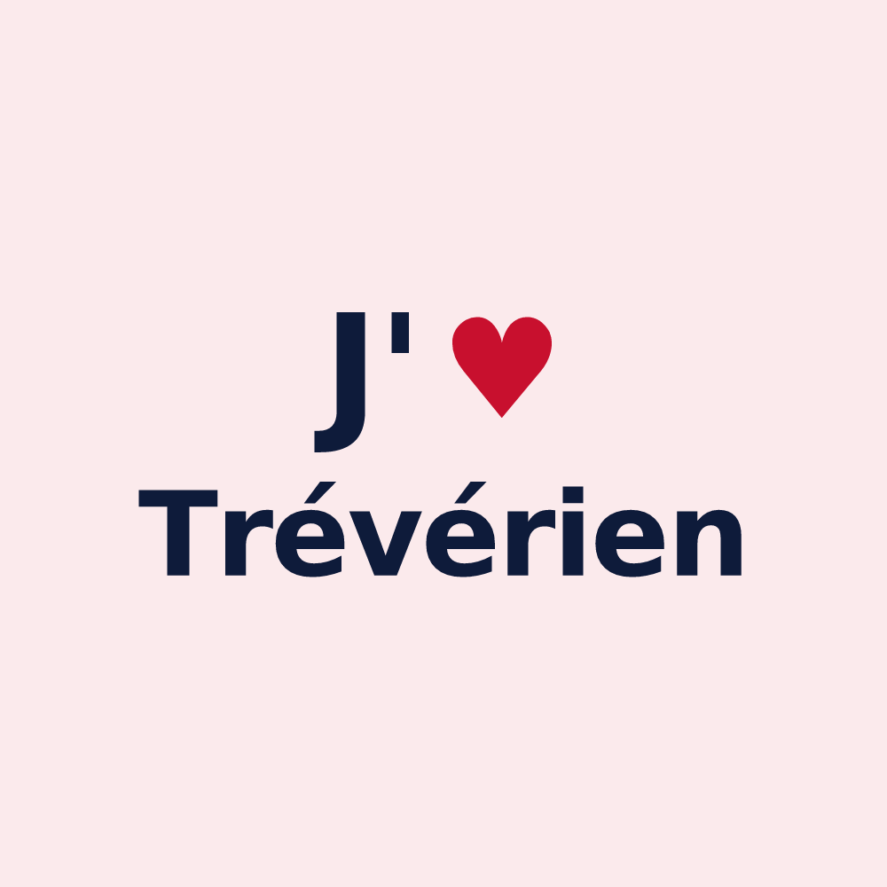 Magnet personnalisé Trévérien — design J'aime Trévérien