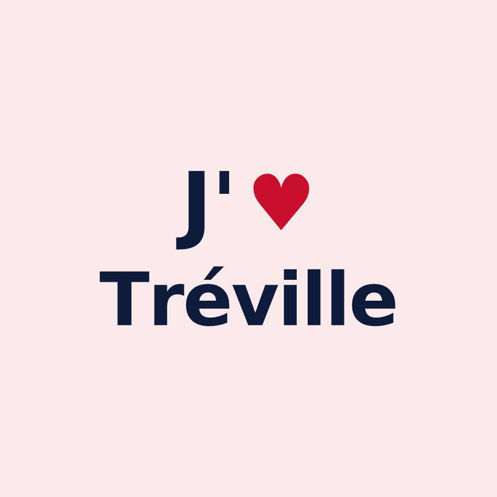 Magnet personnalisé Tréville — design J'aime Tréville