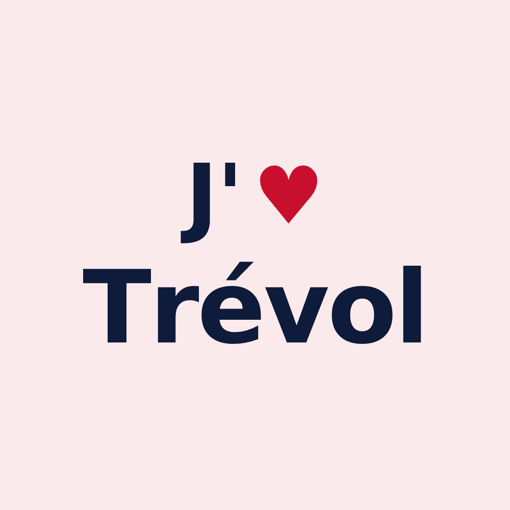 Magnet personnalisé Trévol — design J'aime Trévol