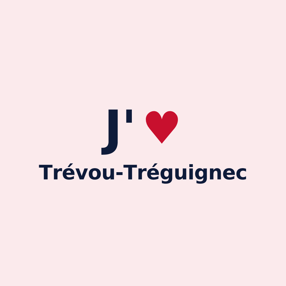 Magnet personnalisé Trévou-Tréguignec — design « J'aime Trévou-Tréguignec » imprimé sur le magnet