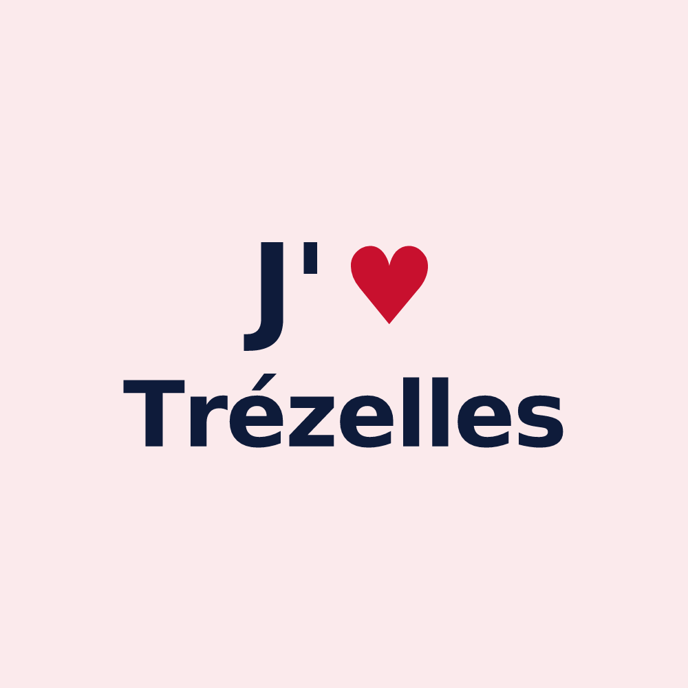 Magnet personnalisé Trézelles — design J'aime Trézelles