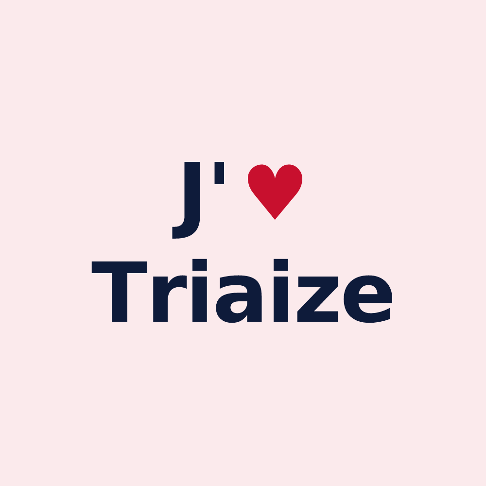 Magnet personnalisé Triaize — design J'aime Triaize