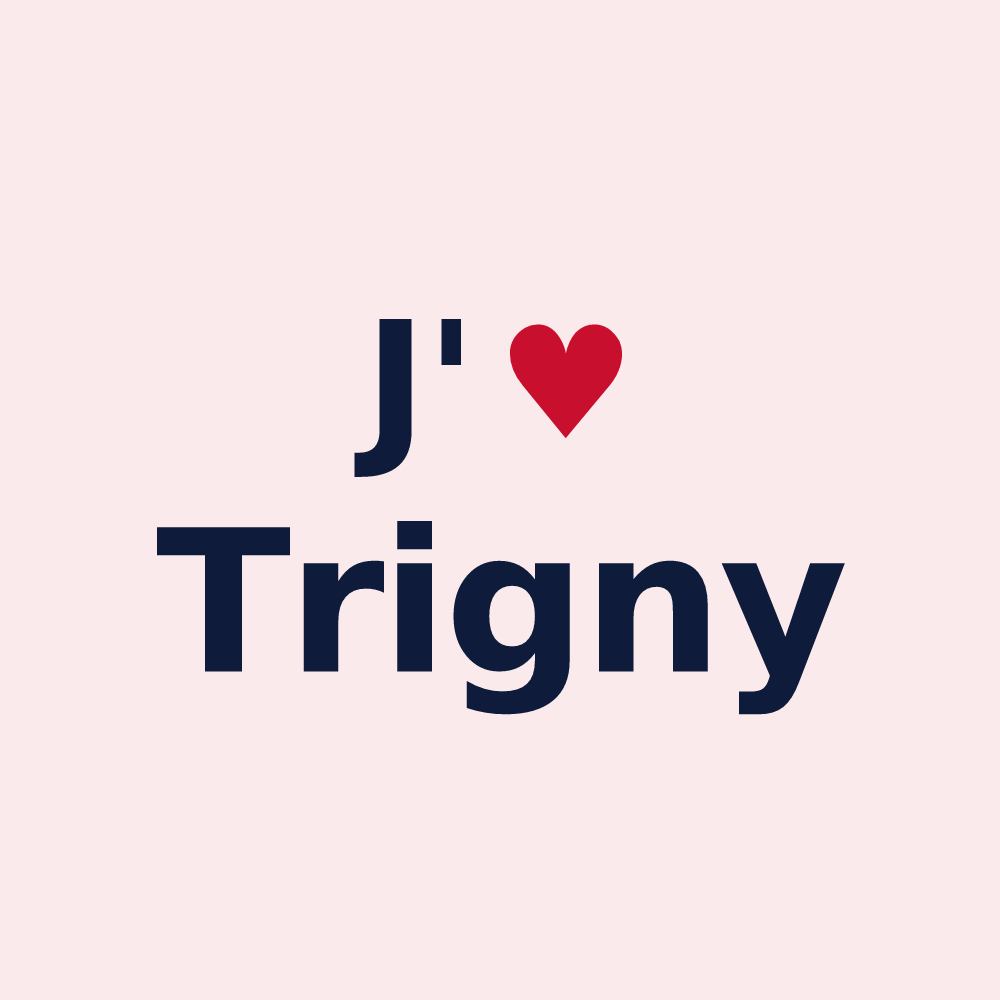 Magnet personnalisé Trigny — design J'aime Trigny