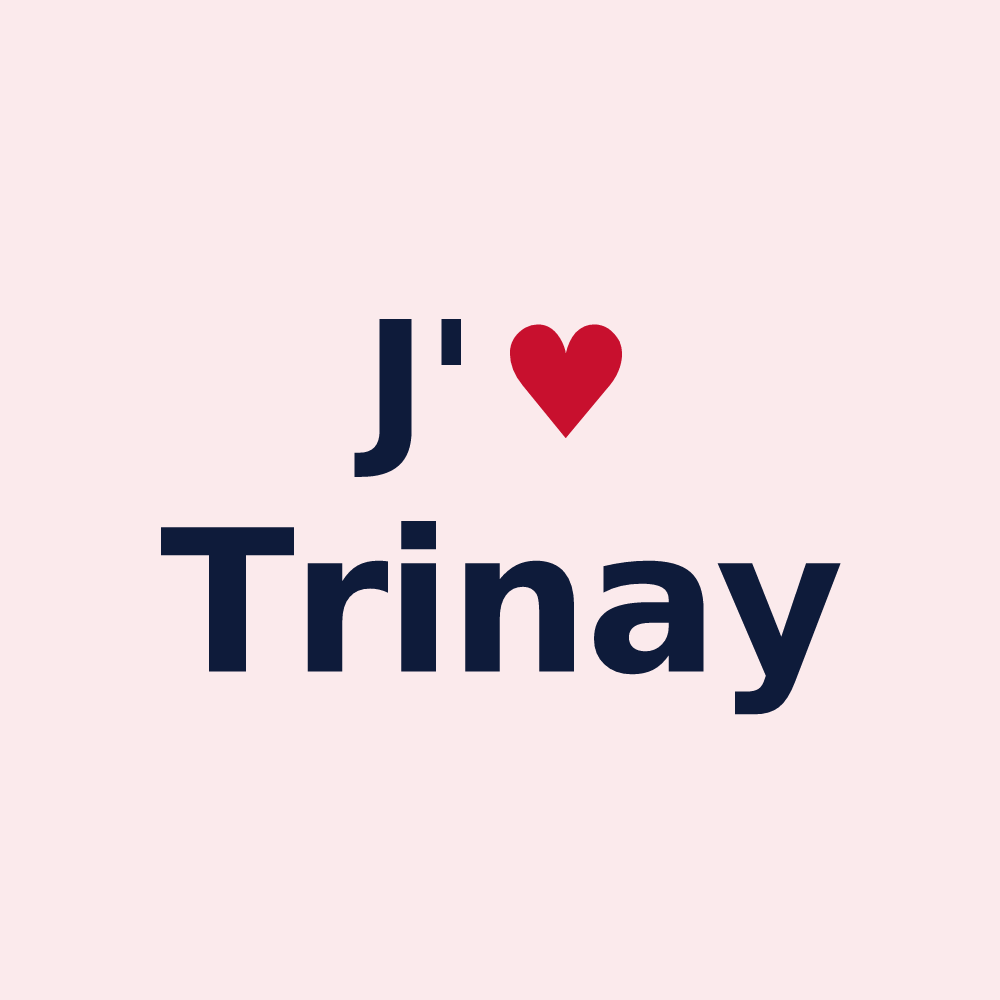 Magnet personnalisé Trinay — design J'aime Trinay