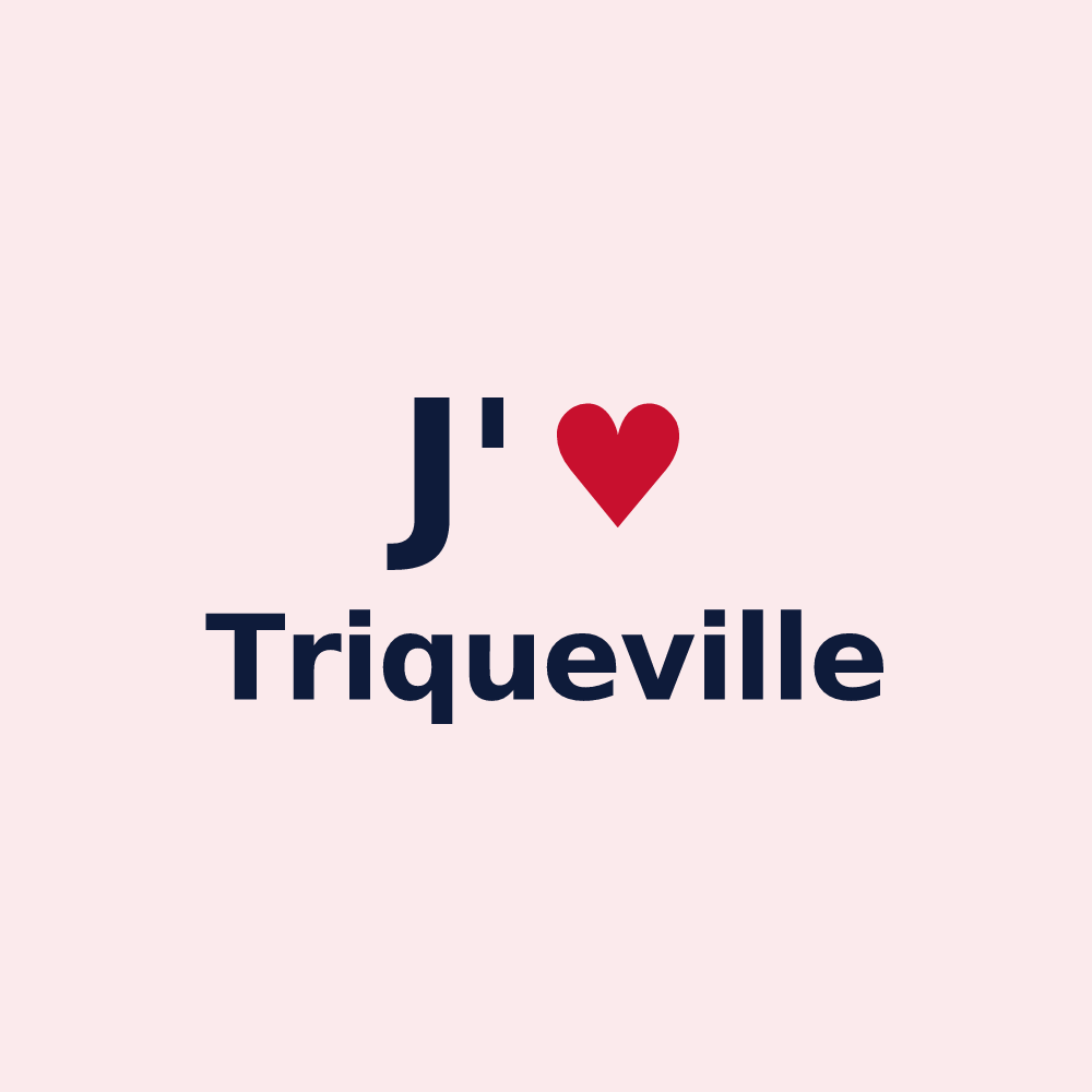 Magnet personnalisé Triqueville — design J'aime Triqueville