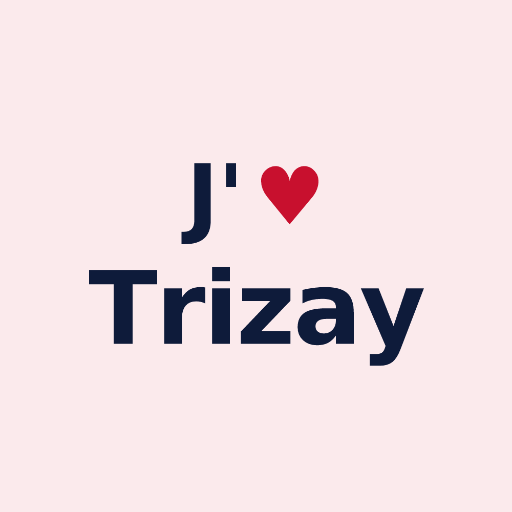 Magnet personnalisé Trizay — design J'aime Trizay