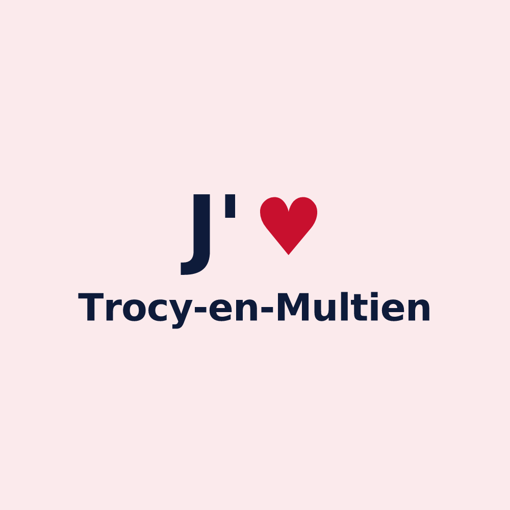 Magnet personnalisé Trocy-en-Multien — design J'aime Trocy-en-Multien